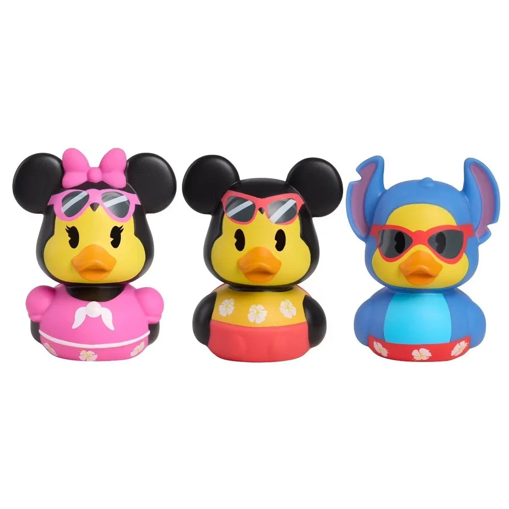 Disney Duckalooz Summer Ducks Set Of 3 Mickey Mouse Minnie Mouse Stitch NEW - Picture 2 of 15